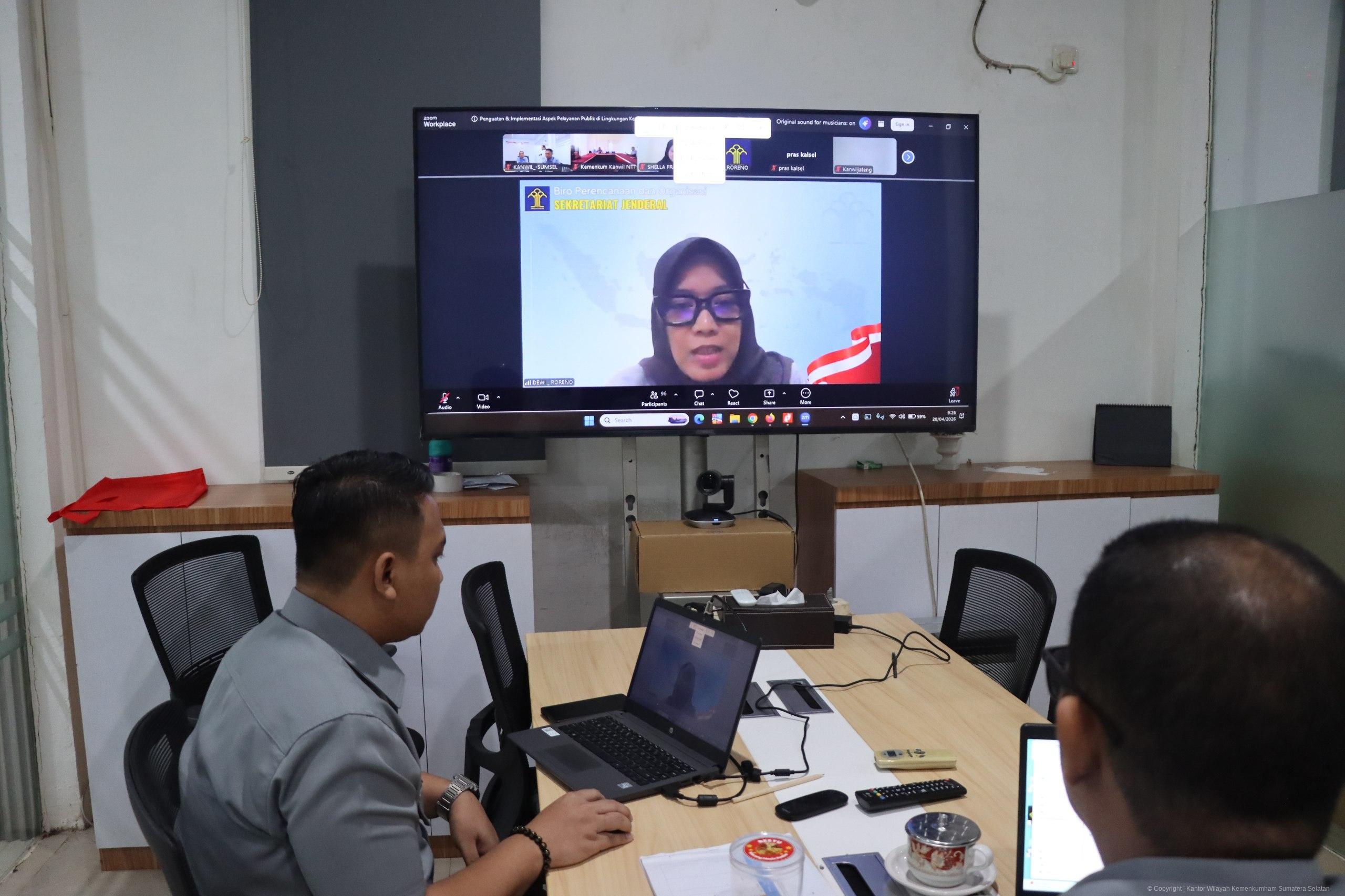 Akselerasi Standar Global, Kanwil Kemenkum Sumsel Perkuat Implementasi Pelayanan Publik Adaptif