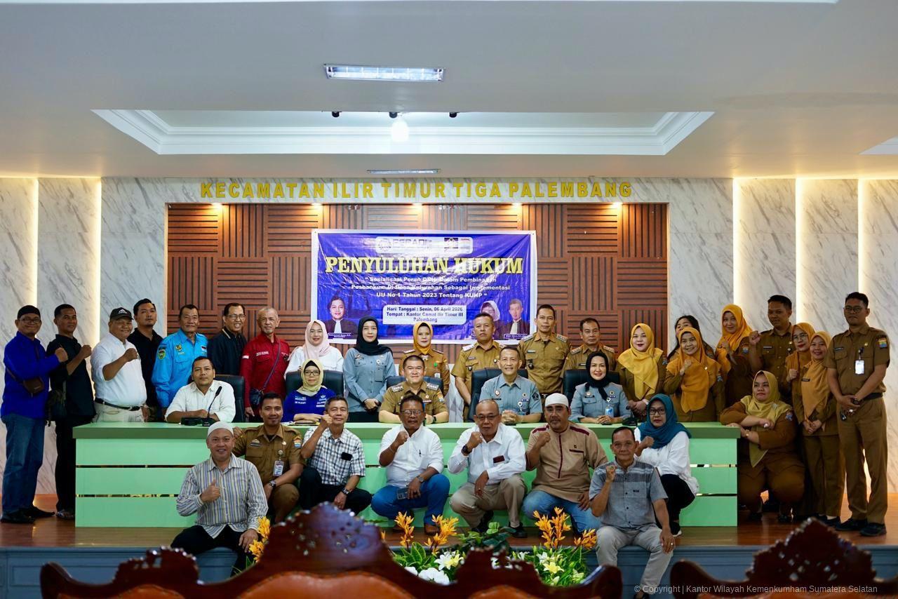 Dekatkan Akses Keadilan, Kanwil Kemenkum Sumsel Akselerasi Pelaporan Data Posbankum Desa di Kecamatan IT III Palembang