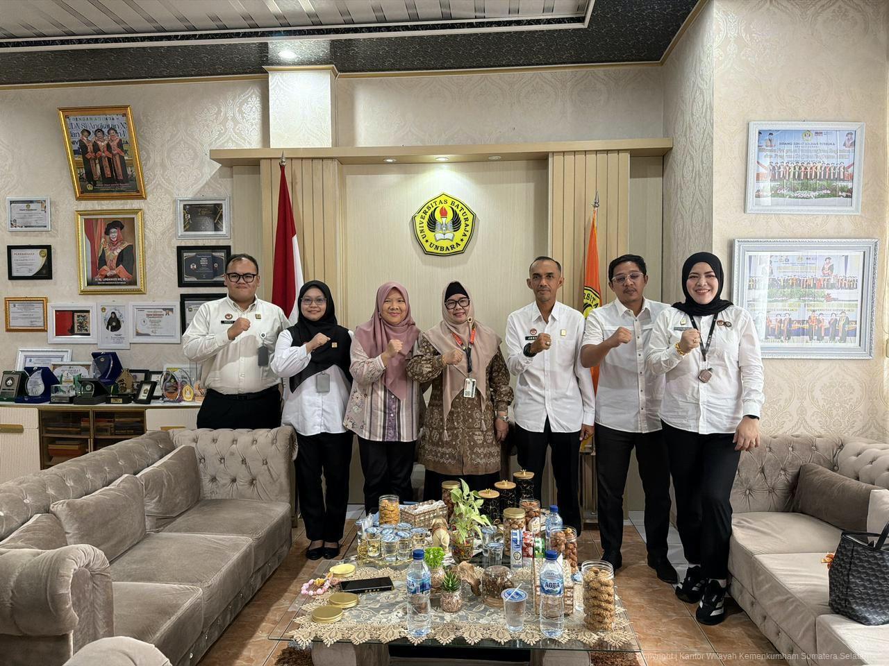 Perkuat Kolaborasi, Kanwil Kemenkum Sumsel Gali Potensi Merek Kolektif dan Inisiasi Sentra KI di Universitas Baturaja