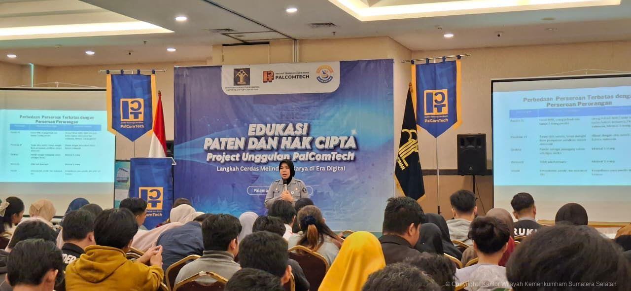 Dukung Jiwa Entrepreneur Kampus, Kanwil Kemenkum Sumsel Sosialisasikan Perseroan Perorangan dan Apostille di ITB PalComTech
