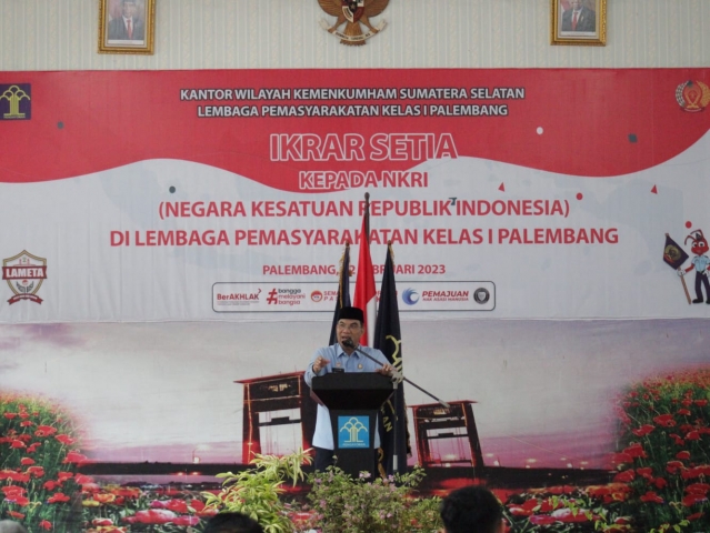 Napi Teroris Lapas Merah Mata Palembang Kemenkumham Sumsel Ikrar NKRI 1