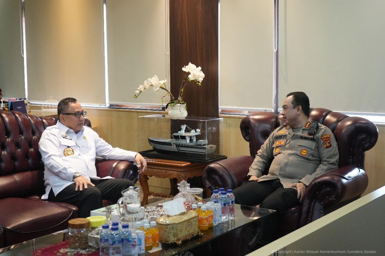 kakanwil kemenkum sumsel audiensi kapolrestabes palembang 2