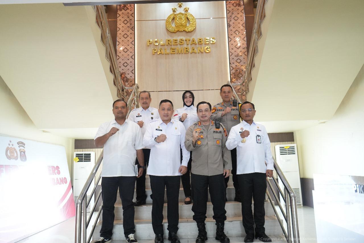 kakanwil kemenkum sumsel audiensi kapolrestabes palembang 3