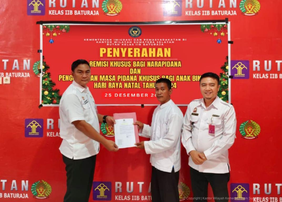 remisi natal kumham sumsel 2