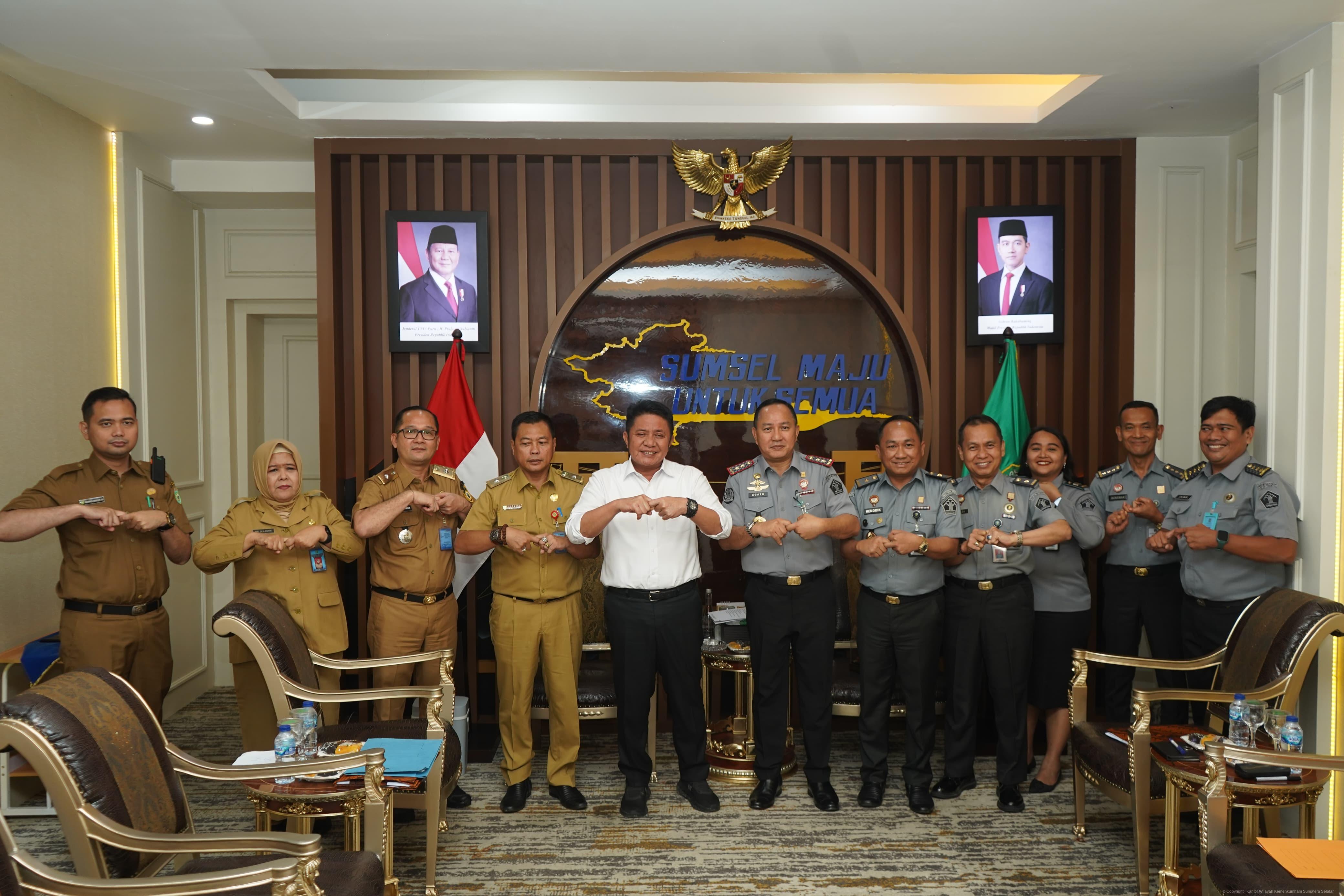 Kemenkum Sumsel Audiensi dengan Gubernur Sumse 1