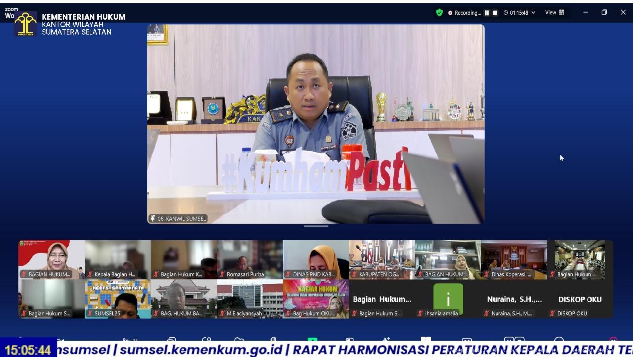 Rapat Harmonisasi Serentak kemenkum sumsel 1