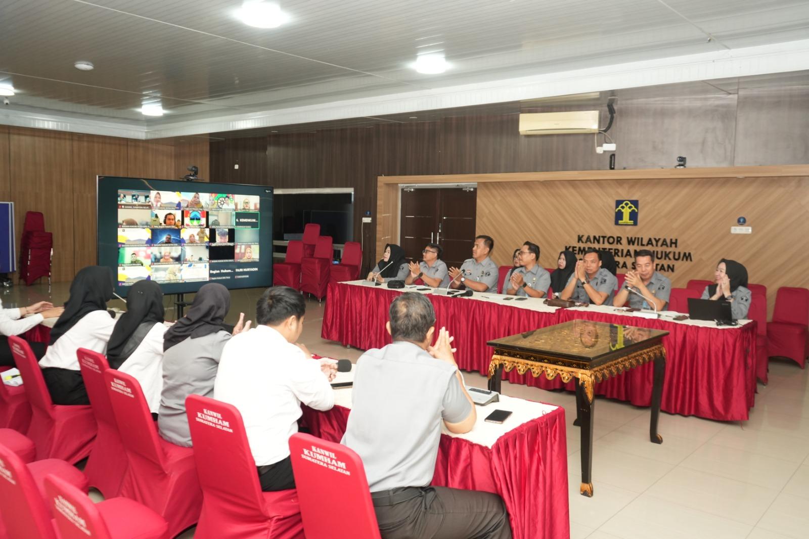 Kanwil Kemenkum Sumsel Dampingi Pemda Se-Sumsel Laksanakan Penilaian Indeks Reformasi Hukum 2026