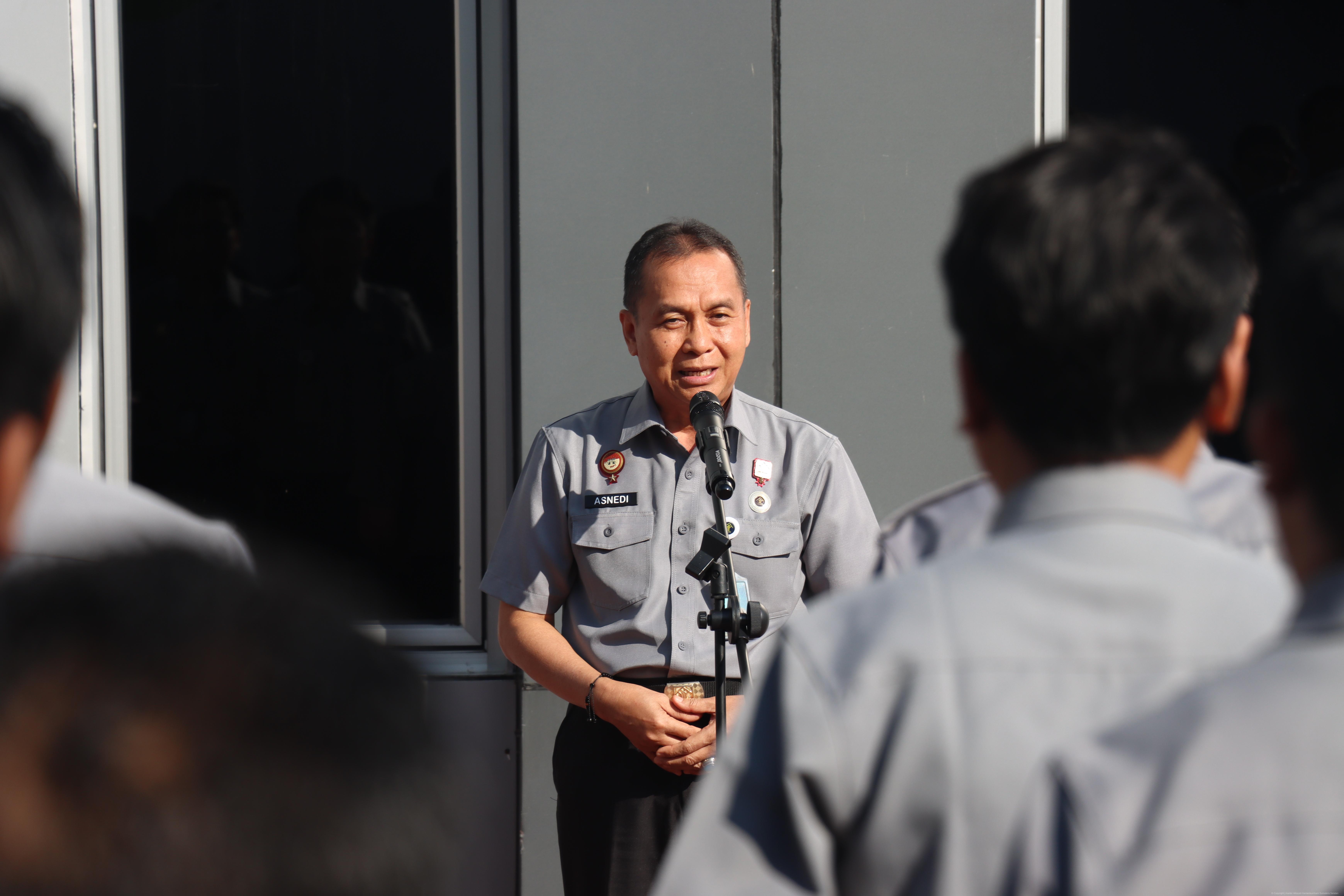 Apel Pagi Kanwil Kemenkum Sumsel, Asnedi Tekankan Pentingnya Disiplin dan Tanggung Jawab ASN