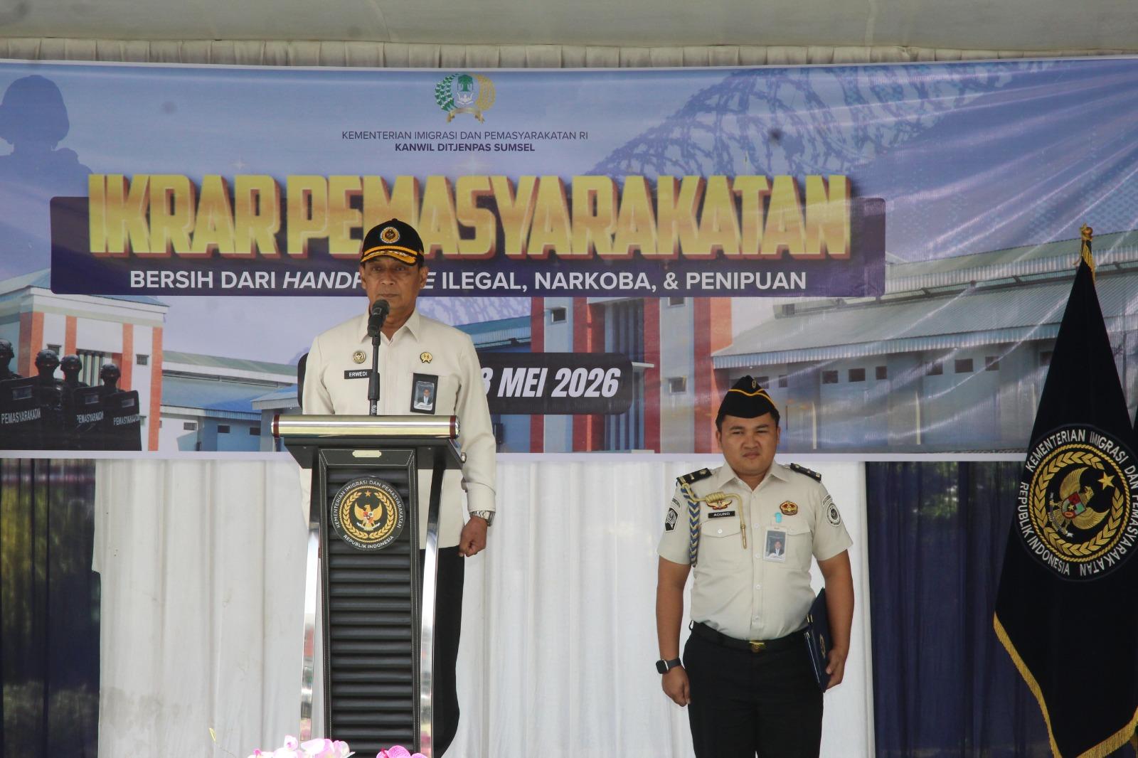Perkuat Sinergi, Kanwil Kemenkum Sumsel Mengikuti Apel dan Ikrar Bersih Narkoba