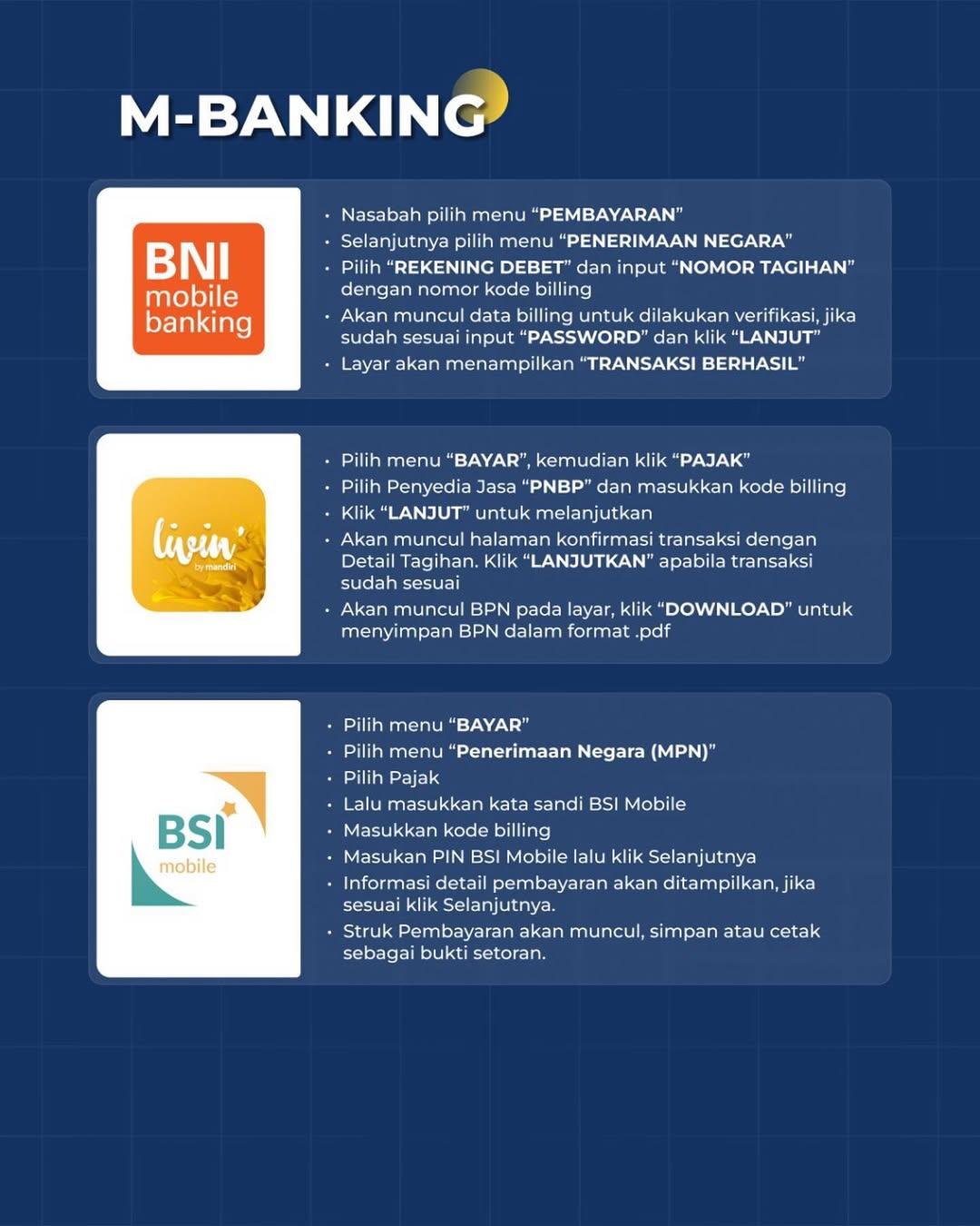 Pembayaran PNBP AHU via M BANKING